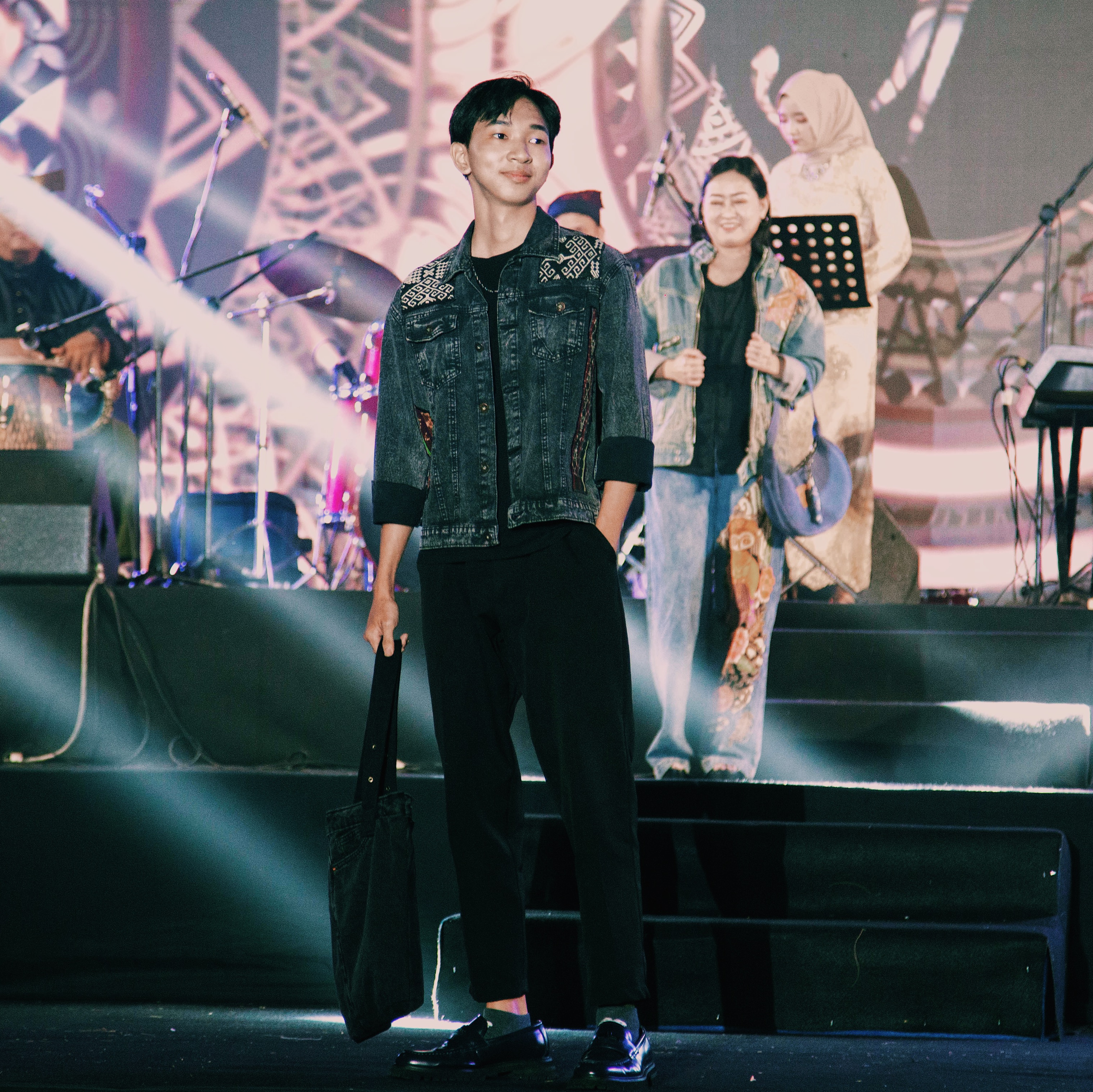 Sustainable fashion runway model